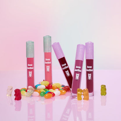 ETUDE Jelly Pang Dear Darling Water Gel Tint 5g in vibrant shades with moisture lock on glossy surface with jelly candies