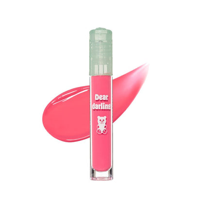 ETUDE Jelly Pang Dear Darling Water Gel Tint 5g in bright pink shade with moisture lock formula and clear cap