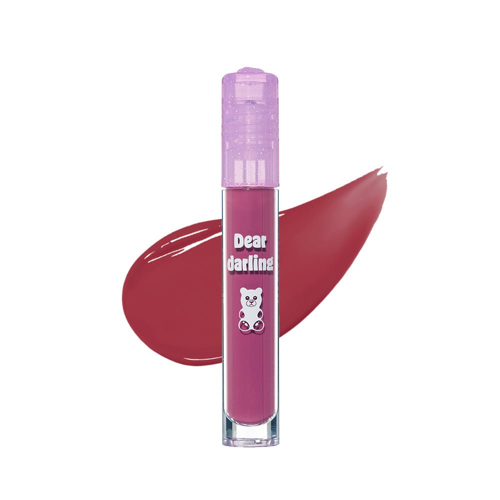 ETUDE Jelly Pang Dear Darling Water Gel Tint 5g in deep berry shade with moisture lock formula for vibrant lips