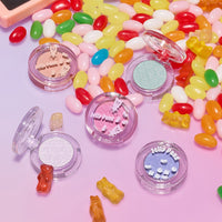 ETUDE Jelly Pang Look At My Eyes eyeshadows in pastel shades with silky texture surrounded by colorful jelly beans