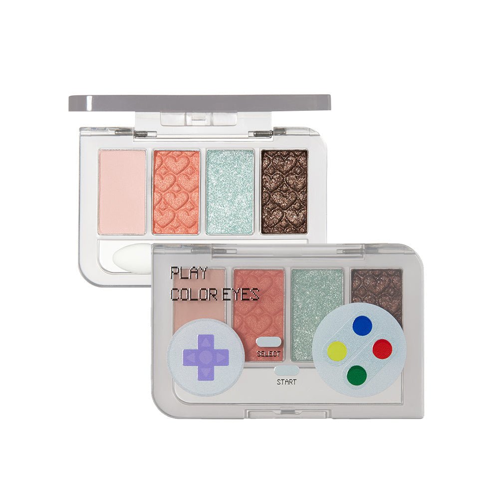 ETUDE Jelly Pang Play Color Eyes multi-functional palette with four pastel and shimmer shades in retro game-themed compact