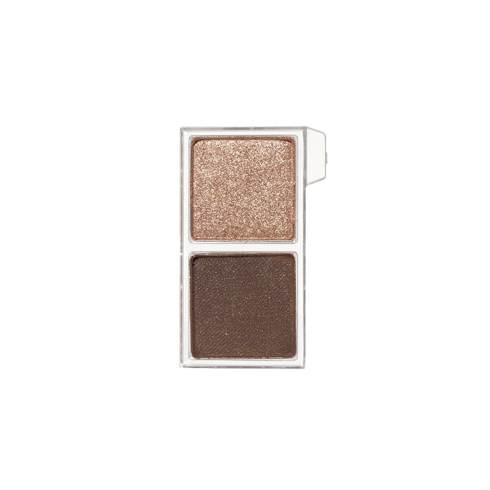 ETUDE My Best Tone Eye 2-Color Refill with shimmery gold and deep brown shades in compact refill case