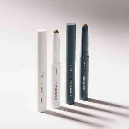 ETUDE Reborn Maker Contour Stick 1g in sleek white and green packaging with retractable creamy contour tips