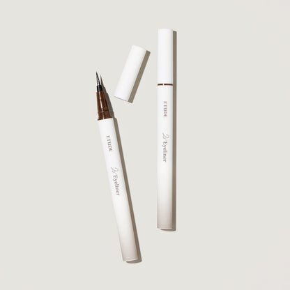 ETUDE 2X Tinting Eyeliner 0.5g with super slim brush for seamless application in sleek white packaging