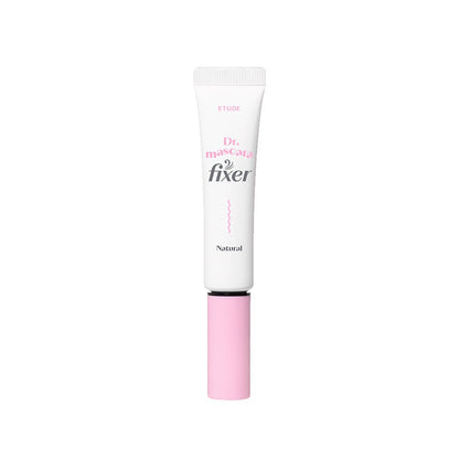 ETUDE Dr.Mascara Fixer 6g in soft pink and white tube with formula for long-lasting hold and natural finish