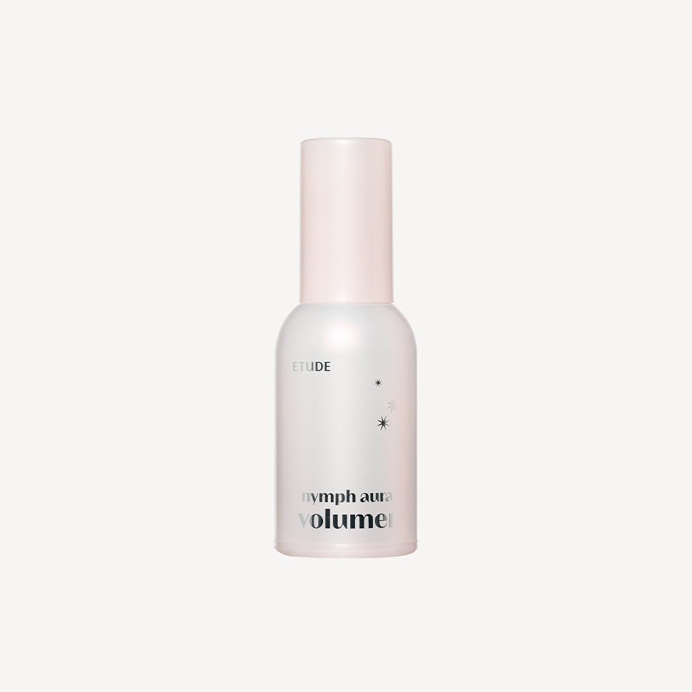 ETUDE Nymph Aura Volumer 24g in pearly light pink bottle delivering a radiant glow for luminous skin