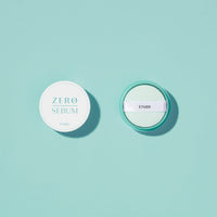 ETUDE Zero Sebum Drying Powder 4g in white and teal compact with puff applicator for effective oil control