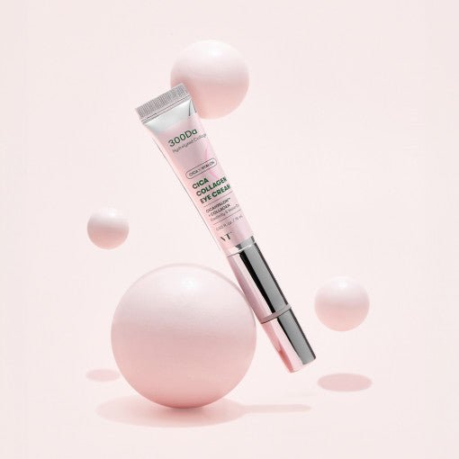 VT Cica Collagen Eye Cream 15ml in pink and silver tube delivering hydration boost for delicate under-eye care benefits