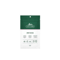 VT Cica Spot Patch 48pcs in green and white resealable pouch providing hydration support for targeted skincare repair