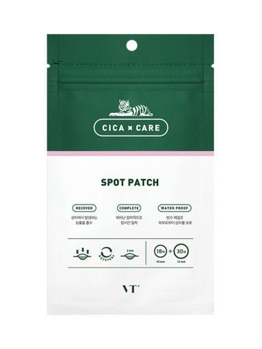 VT Cica Spot Patch 48pcs in resealable pouch providing hydration support and protective coverage for skin recovery