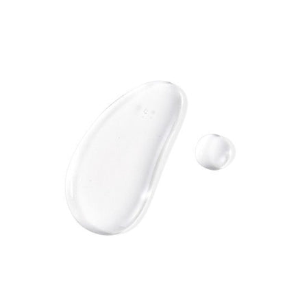 Clear serum drops representing VT Hyaluronic Low 100 Essence 30ml with moisture delivery benefits