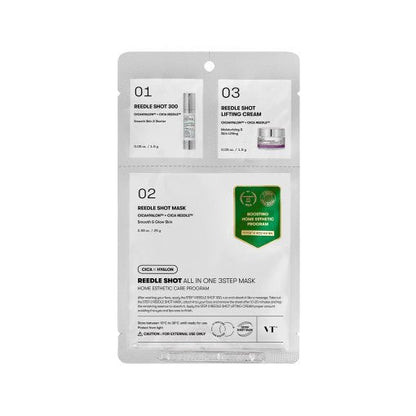 VT Reedle Shot All In One 3 Step Mask 1.5g+25g+1.5g pack with intense hydration and skin soothing benefits