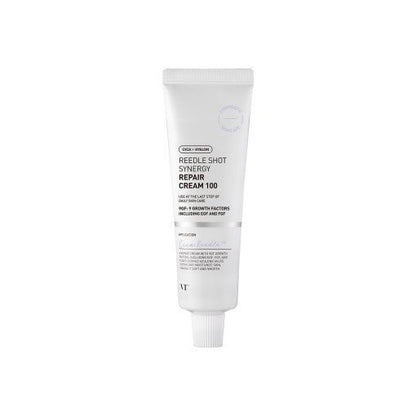 VT Reedle Shot Synergy Repair Cream 100 50ml white tube improving texture with targeted repair formula