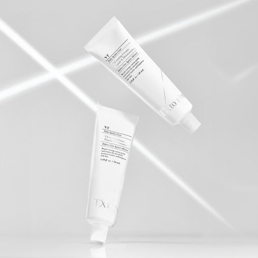 VT TX-toning Cream 50ml - VT Cosmetics in white tubes on light background, emphasizing skin moisturizing benefits