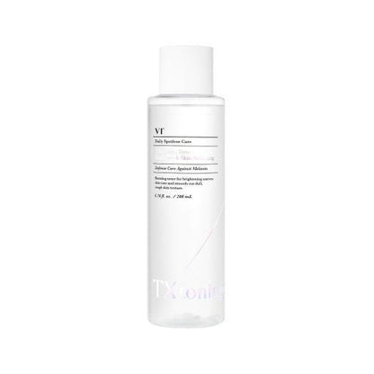 VT TX-toning Toner 200ml in clear bottle designed for brightening effect and improving skin texture gently