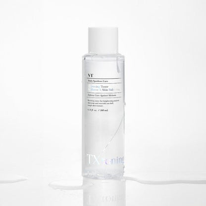VT TX-toning Toner 200ml in clear bottle designed for brightening and soothing skin care routine