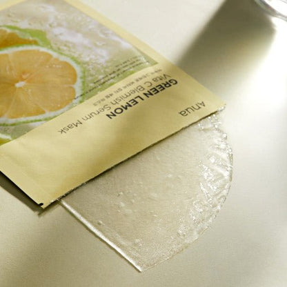 Anua Green Lemon Vita C Blemish Serum Mask 25ml X 10ea - Le Panda BEAUTÉ