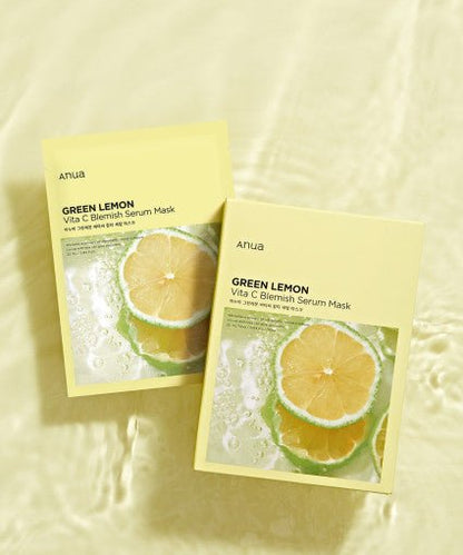 Anua Green Lemon Vita C Blemish Serum Mask 25ml X 10ea - Le Panda BEAUTÉ