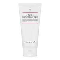 medicube Red Foam Cleanser 120ml in white tube designed for effective cleansing with gentle salicylic acid formula