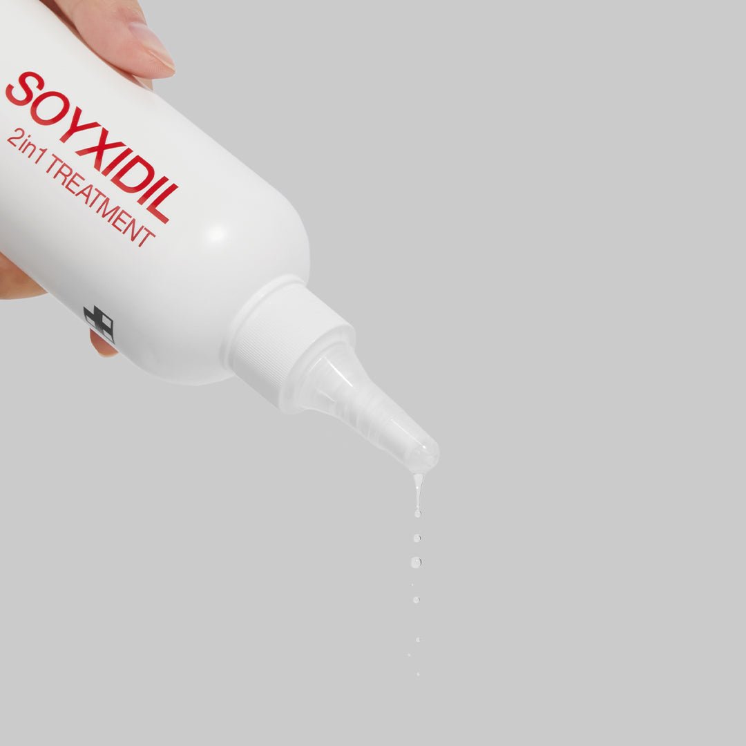 medicube Soyxidil 2in1 Treatment 265ml dispensing clear liquid drops for hair loss prevention care
