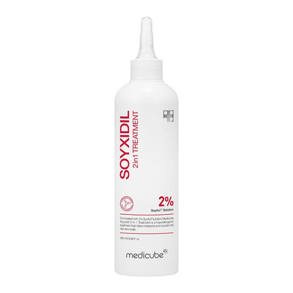 medicube Soyxidil 2in1 Treatment 265ml white bottle for hair loss prevention with 2% soyactin solution