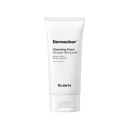 Dr.Jart+ Dermaclear Cleansing Foam 120ml in white tube for gentle purification and effective skin cleansing