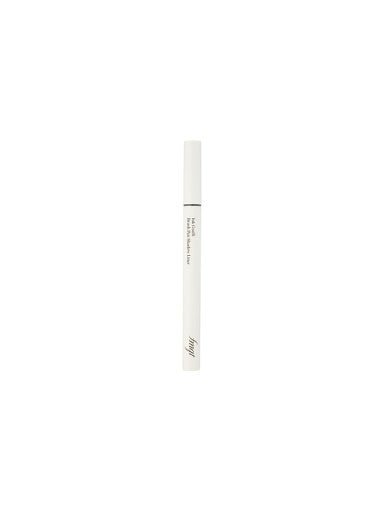 Slim white brush pen eyeliner with minimalist design offering a natural finish for subtle eye definition