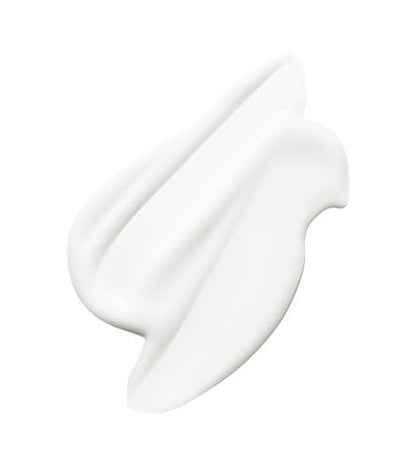 Smooth white emulsion texture showcasing a rich, nourishing anti-aging skin treatment with a creamy consistency