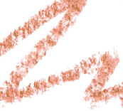Soft peachy-brown lip liner stroke demonstrating smooth, blendable texture and versatile application benefits