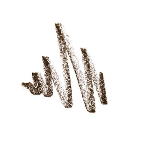 Swatch of soft brown eyebrow pencil strokes illustrating a natural, textured finish for subtle eyebrow definition
