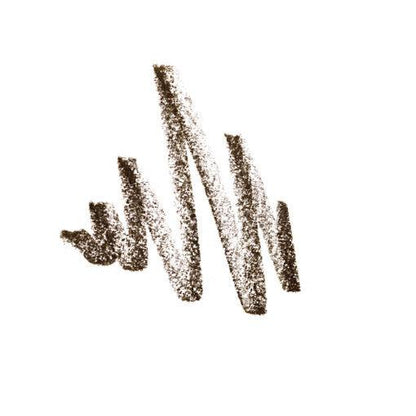 Swatch of soft brown eyebrow pencil strokes illustrating a natural, textured finish for subtle eyebrow definition