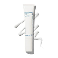 White tube of wrinkle-reducing spot treatment cream with smooth lotion swirls on a bright background