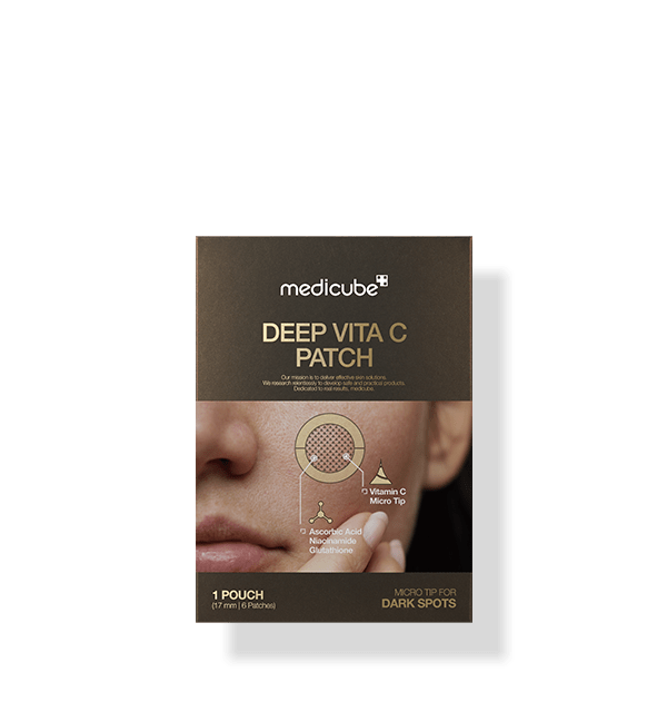 medicube Deep Vita C Patch 1box(17mm*6ea) with micro tip formula for fading hyperpigmentation and dark spots care