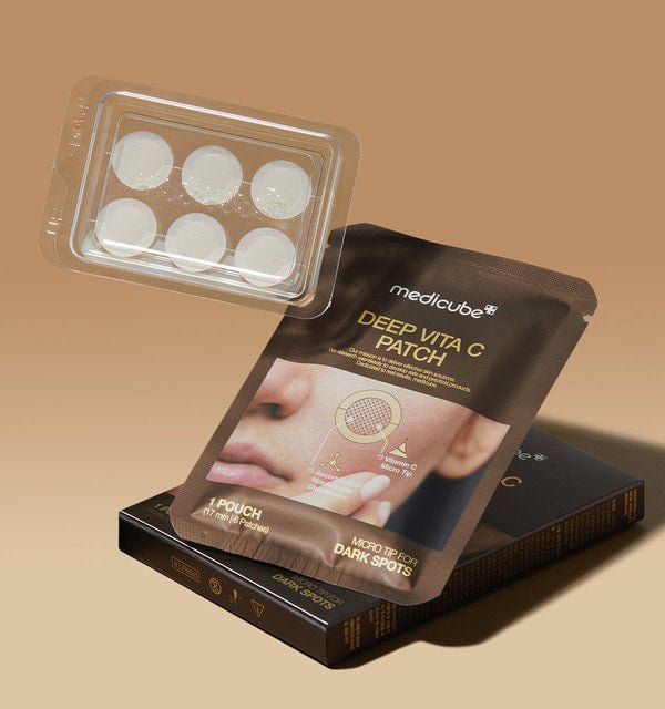 medicube Deep Vita C Patch 1box(17mm*6ea) with patches and packaging targeting fading hyperpigmentation and dark spots
