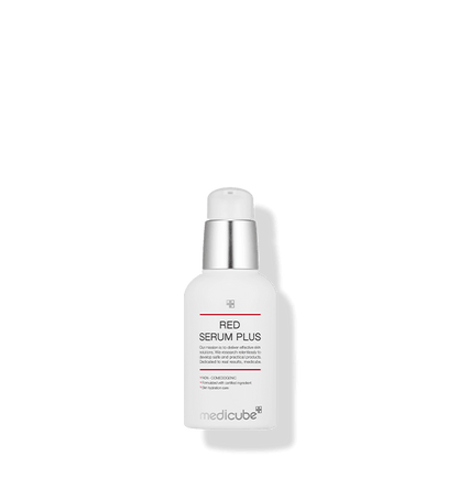medicube Medicube Red Serum Plus 2.0 55ml white bottle with pump for hypoallergenic skin care benefits