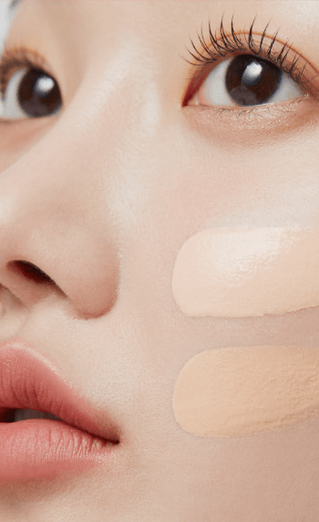 medicube Red Concealer Tip Type 5ml swatched on cheek showing targeted coverage with smooth, natural finish