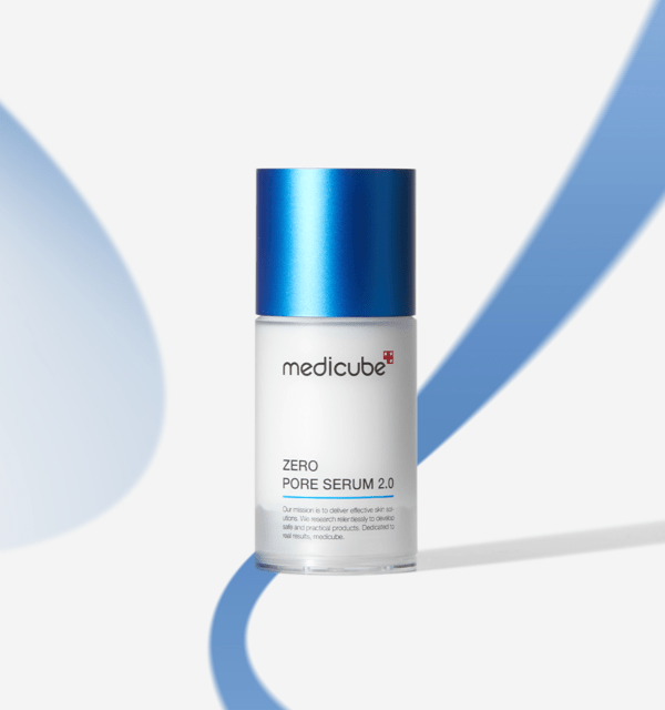 medicube Zero Pore Serum 2.0 37ml with blue metallic cap for effective pore-tightening skincare treatment