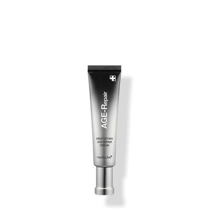 medicube Deep Lifting Age Repair Cream 30ml in sleek black and silver tube for enhanced skin elasticity and firmness