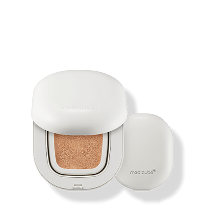 medicube Pro Glutathione Velvet Cushion SPF50+ 15g in white compact case with applicator for strong coverage