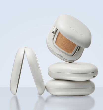 medicube Pro Glutathione Velvet Cushion SPF50+ 15g compact cushions with beige coverage cream in smooth white cases