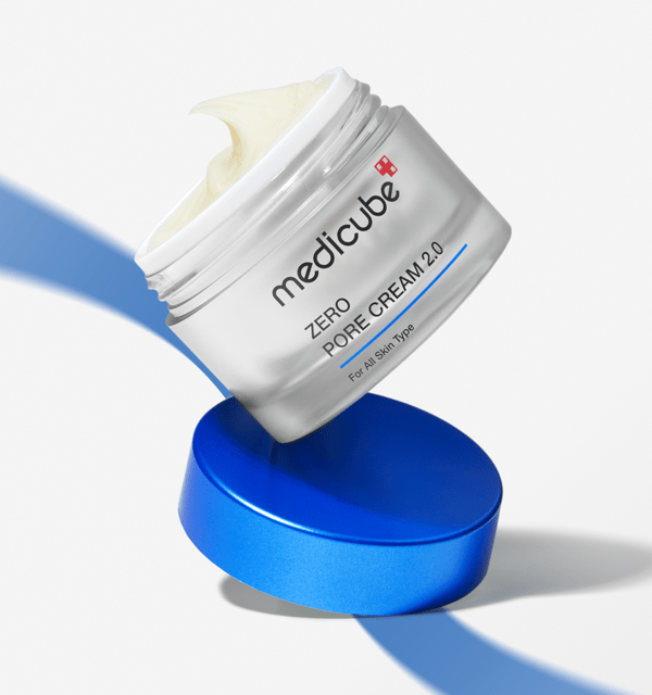 medicube Zero Pore Cream 2.0 50ml open jar showing smooth cream texture for effective pore minimization care
