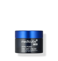medicube Zero Pore One Day Cream 50ml in black jar with blue lid for effective pore tightening care