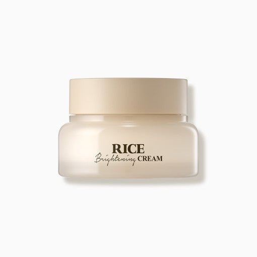 Minimalist frosted jar of brightening cream with soft beige lid highlighting hydration benefits for radiant skin