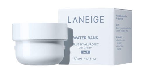 LANEIGE WATER BANK BLUE HYALURONIC Gel Cream (refill) 50ml in white jar and box for intense hydration care