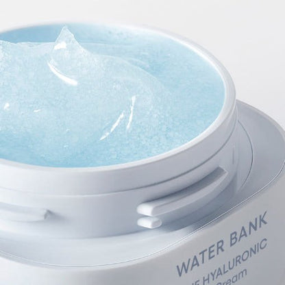 LANEIGE Water Bank Blue Hyaluronic Gel Cream 20ml with light blue gel texture for deep, long-lasting hydration benefits