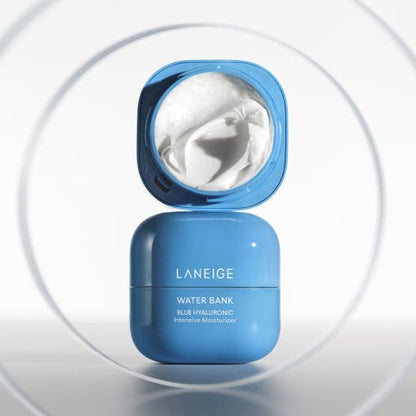 LANEIGE WATER BANK BLUE HYALURONIC Intensive Cream 50ml in blue jar with rich barrier strengthening moisturizer inside