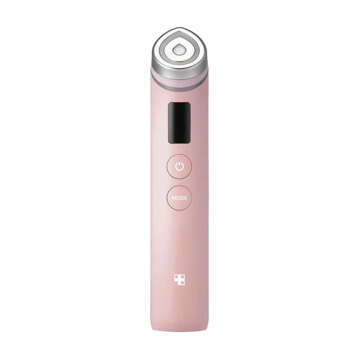 medicube AGE-R Booster Pro #Pink sleek pink skincare device with digital display and two control buttons for advanced skin care