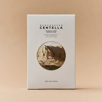 White box packaging of Madagascar Centella Watergel sheet mask with circular window showing natural rocky landscape
