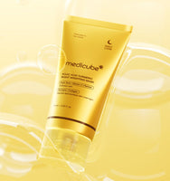 medicube Kojic Acid Turmeric Night Wrapping Mask 75ml in golden tube with brightening and nourishing night care formula