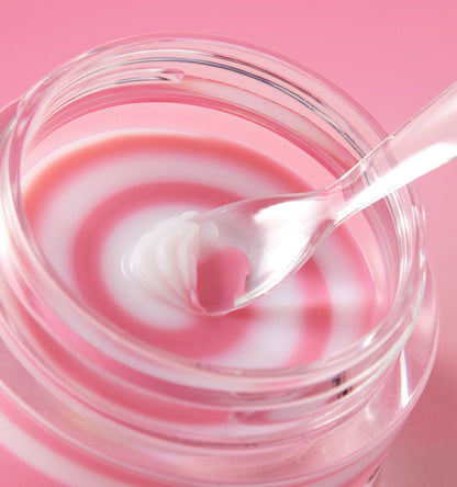 medicube PDRN Lip Sleeping Mask 10ml with swirled pink and white balm offering intense hydration boost for lips